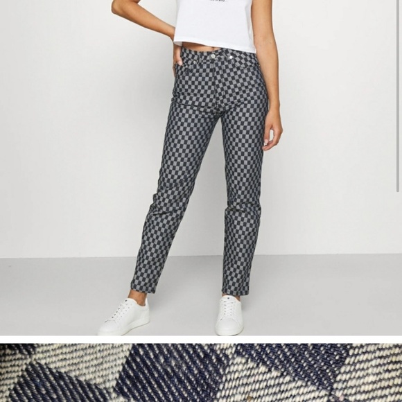 Fiorucci Checkered Y2K Straight Leg Jeans - Picture 5 of 6